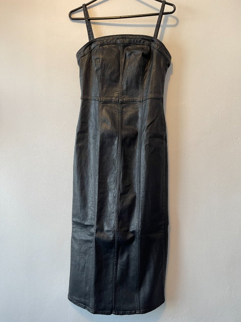 Black Slim-fit Dress with back slit, Like New
